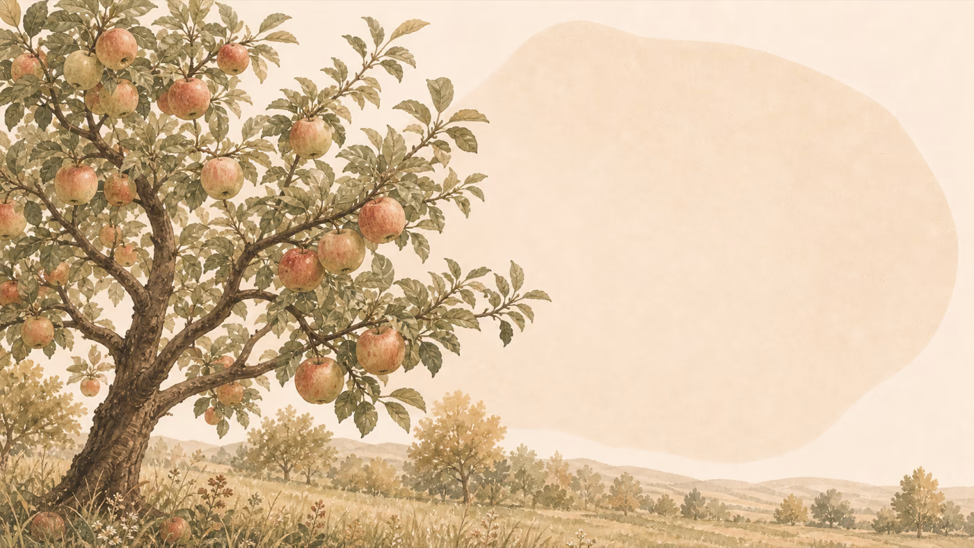 Apfel – Habitus, Aquarell